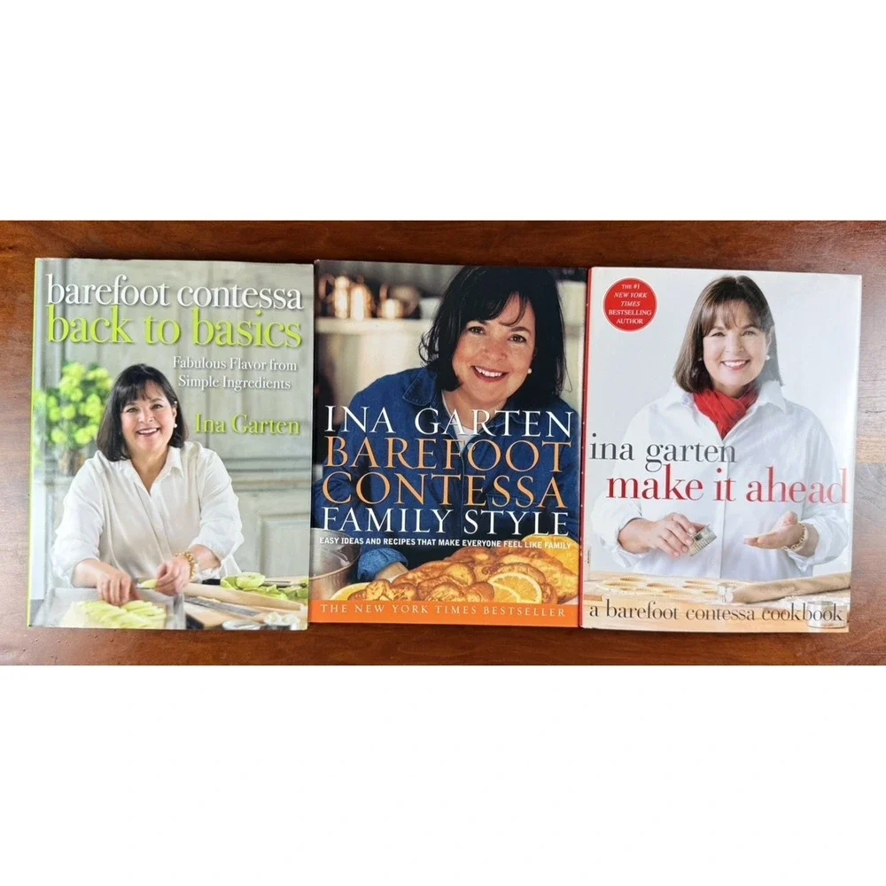 Ina Garten Barefoot Contessa Lot Of 3 Cookbooks Back to Basics, Family Style..
